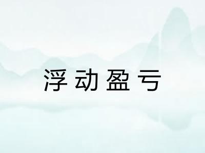 浮动盈亏 浮动盈亏