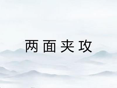 两面夹攻 两面夹攻