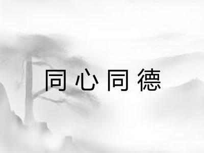 同心同德 同心同德