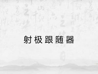 射极跟随器 射极跟随器