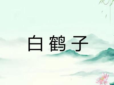 白鹤子