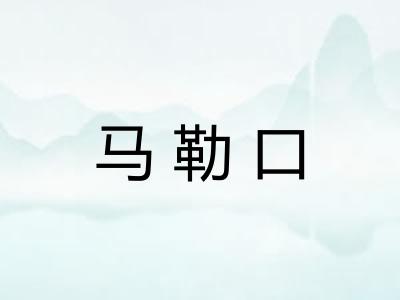 马勒口 马勒口