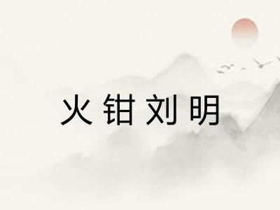 火钳刘明 火钳刘明
