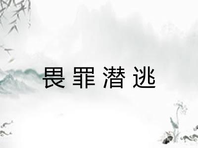 畏罪潜逃 畏罪潜逃