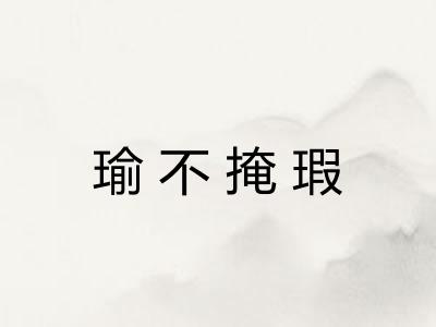 瑜不掩瑕 瑜不掩瑕