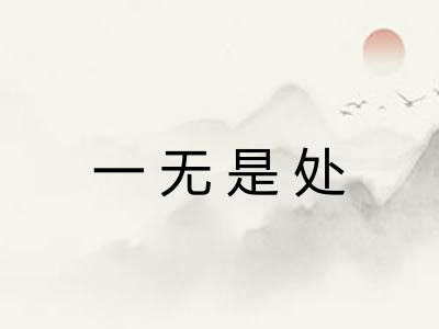 一无是处