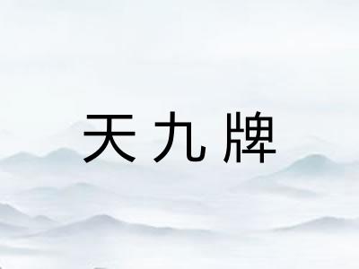天九牌 天九牌