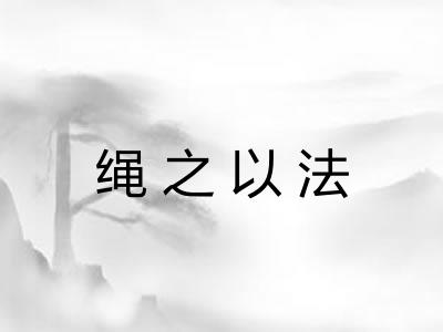绳之以法 绳之以法