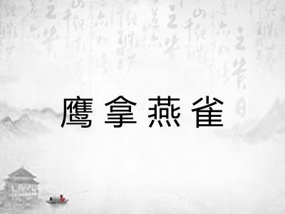 鹰拿燕雀 鹰拿燕雀