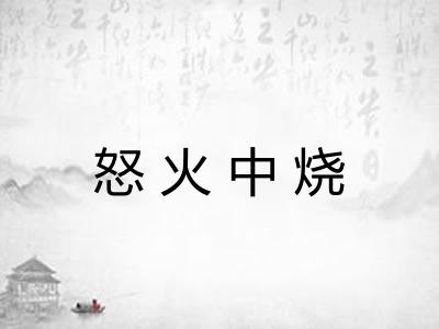 怒火中烧 怒火中烧