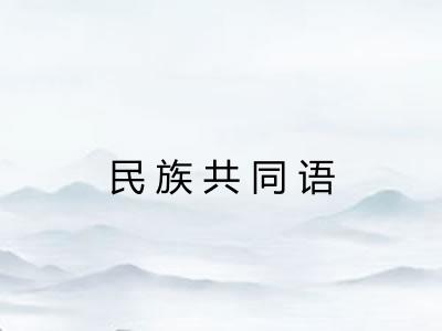民族共同语 民族共同语