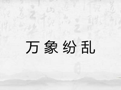万象纷乱 万象纷乱