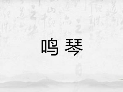 鸣琴 鸣琴