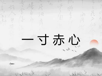 一寸赤心 一寸赤心