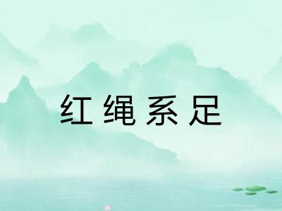 红绳系足 红绳系足