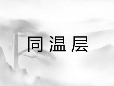同温层 同温层