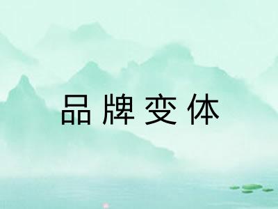 品牌变体 品牌变体