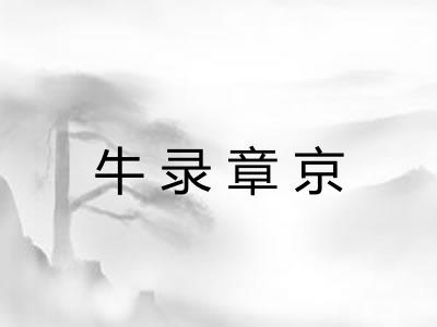 牛录章京 牛录章京