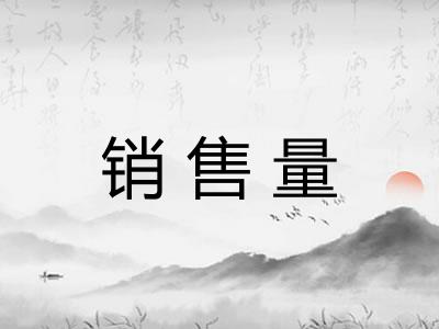 销售量 销售量