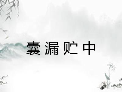 囊漏贮中 囊漏贮中