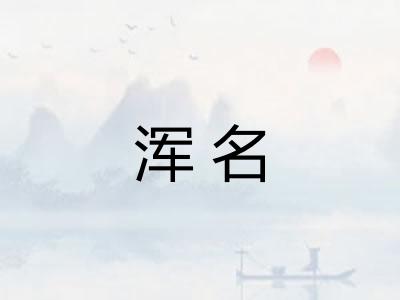浑名