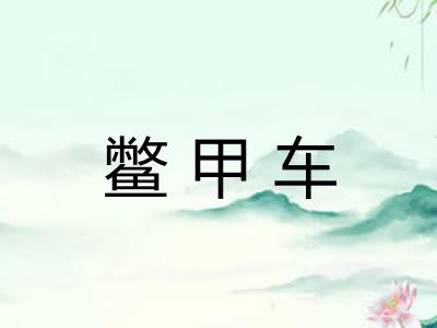 鳖甲车 鳖甲车
