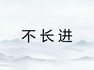 不长进 不长进