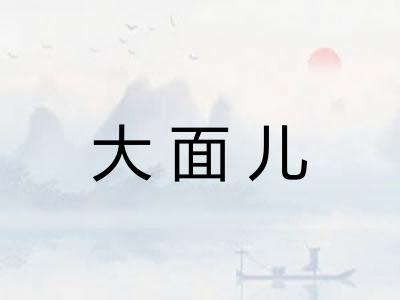 大面儿
