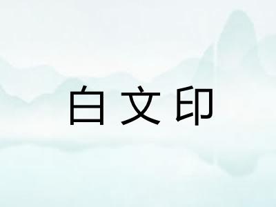 白文印