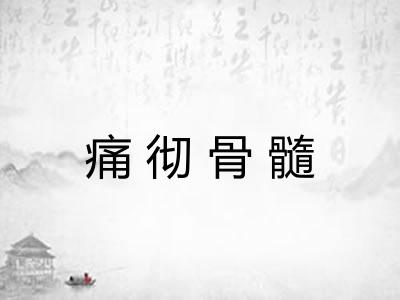 痛彻骨髓 痛彻骨髓