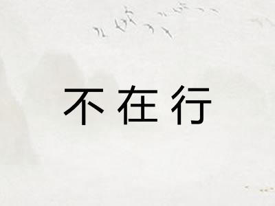 不在行