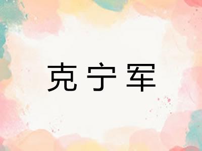 克宁军 克宁军