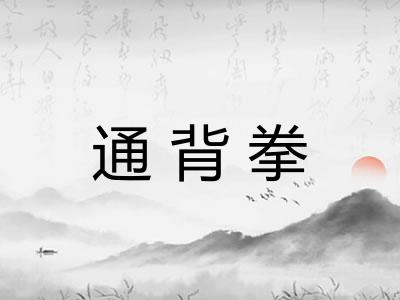 通背拳 通背拳