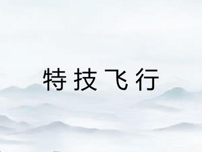 特技飞行 特技飞行