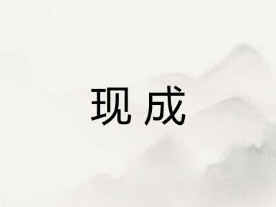 现成 现成
