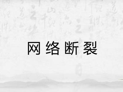 网络断裂 网络断裂