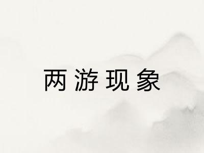 两游现象