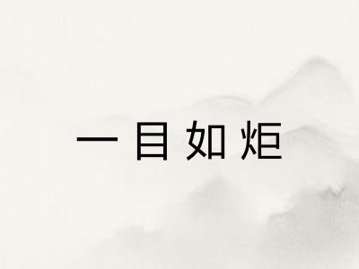 一目如炬 一目如炬