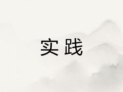 实践 实践