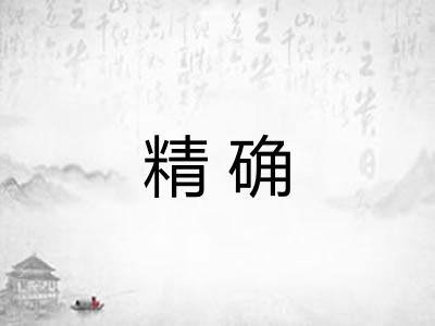 精确 精确