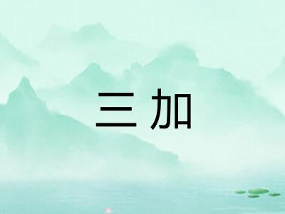 三加 三加