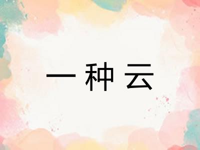 一种云 一种云
