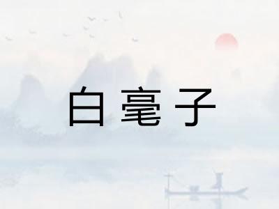 白毫子 白毫子