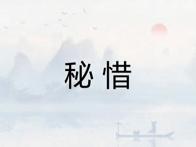 秘惜