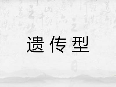 遗传型 遗传型
