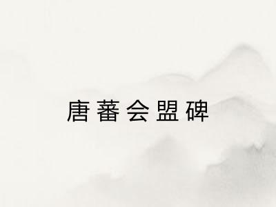 唐蕃会盟碑 唐蕃会盟碑