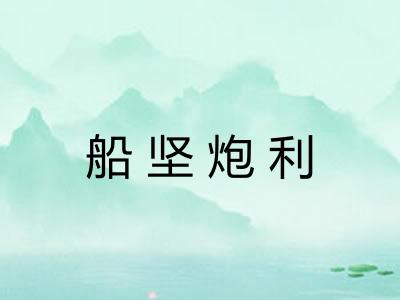 船坚炮利 船坚炮利