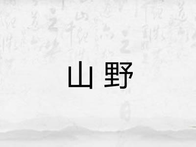 山野 山野