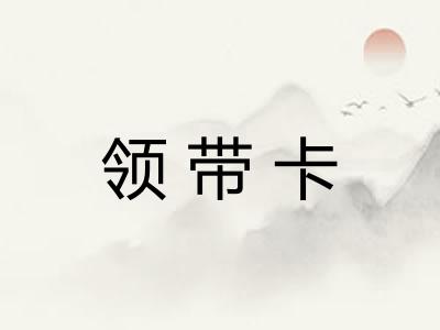 领带卡 领带卡