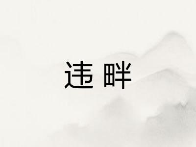 违畔